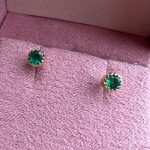 Topitos Esmeraldas Milgrain 3mm