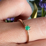 Anillo solitario Esmeralda 3mm