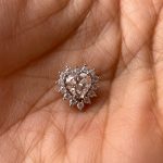 Dije Corazón Moissanita con borde Moissanitas