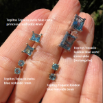 Topitos Topacio swiss blue corte princesa 4mm